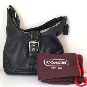 Coach Hobo Buckle Bag, Black